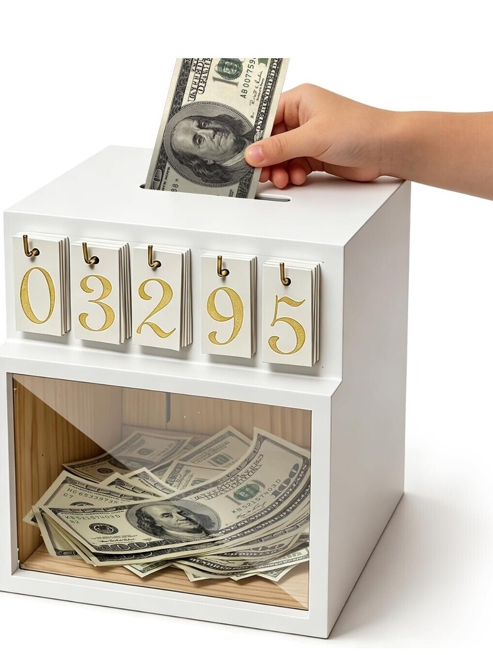 Counting & Challenge Bank Money Box with Lock – Track Savings Goals